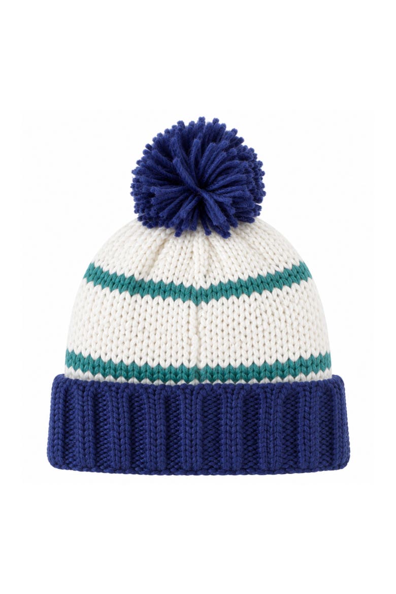 Adult Golf Bobble Hat, Alternate, color, Navy/Cream/Green