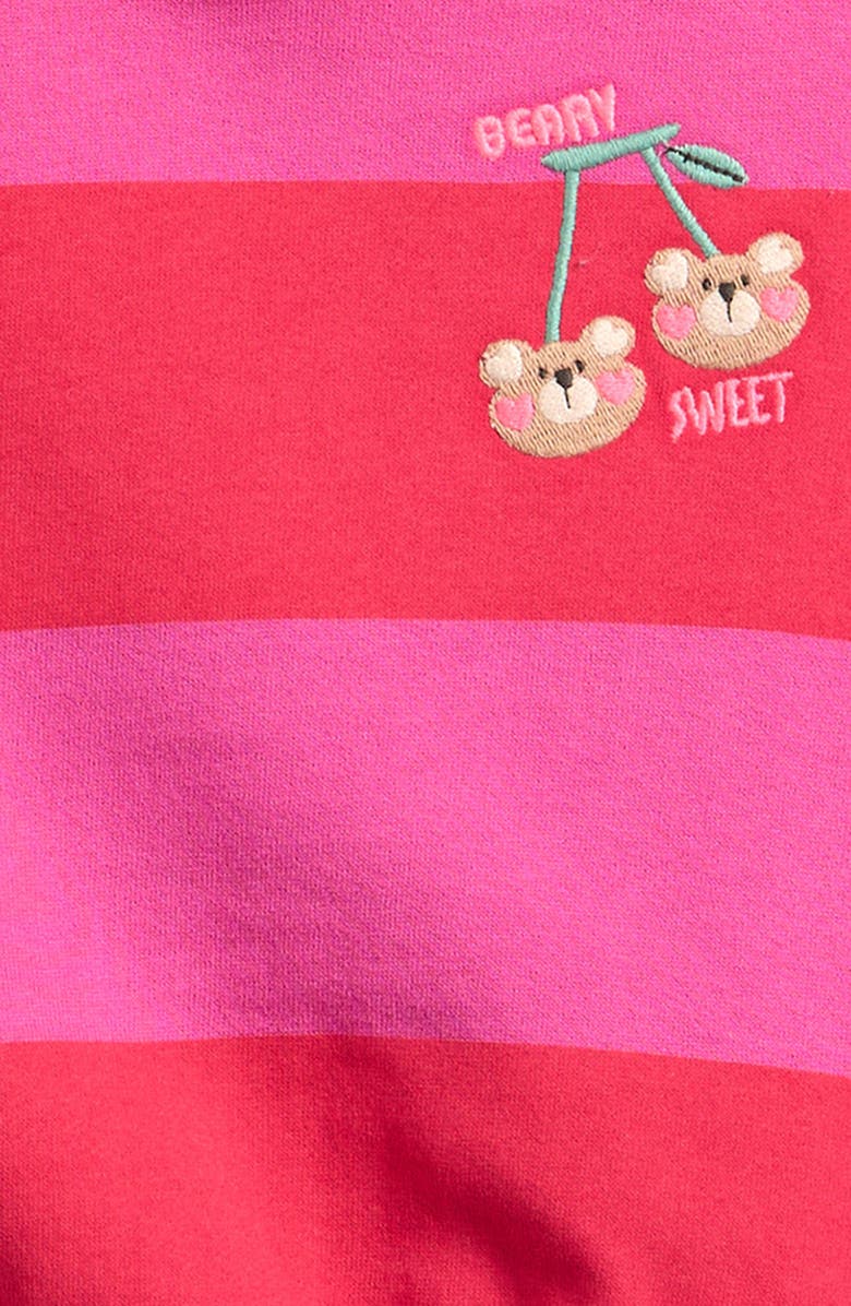 NEXT Kids' Embroidered Stripe Cotton Blend Sweatshirt, Alternate, color, Multi