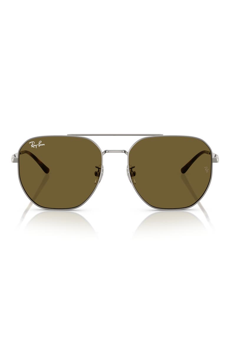 59mm Irregular Sunglasses, Main, color, GUNMETAL