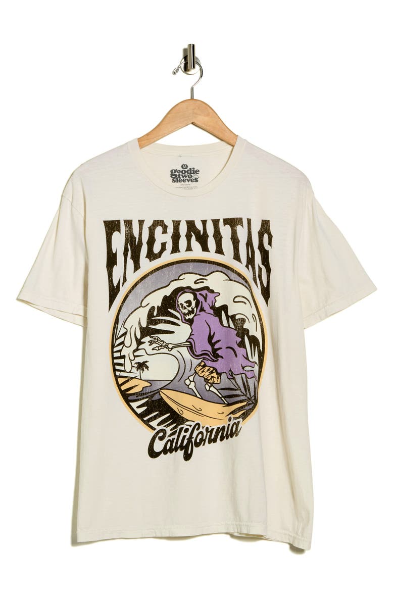 Goodie Two Sleeves Encinitas Surfer Graphic T-Shirt, Main, color, Whisper White