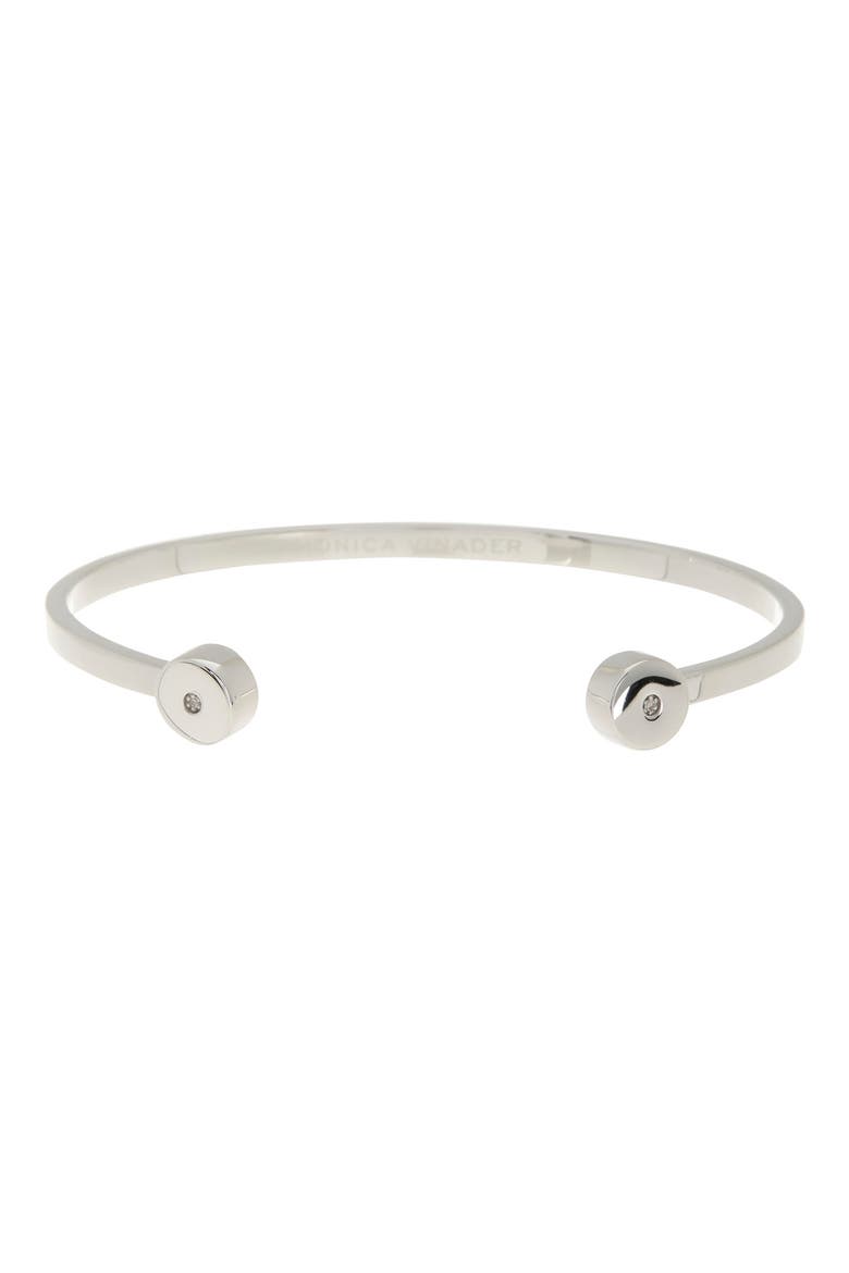 Linear Solo Diamond Cuff Bracelet - 0.02 ctw, Main, color, SS