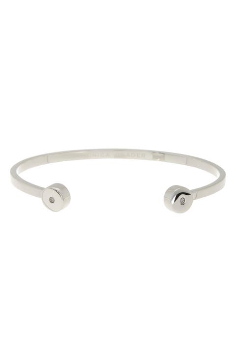 Linear Solo Diamond Cuff Bracelet - 0.02 ctw