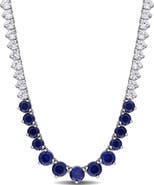 DELMAR Lab Created Sapphire Collar Necklace