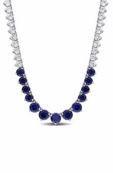 Lab Created Sapphire Collar Necklace
