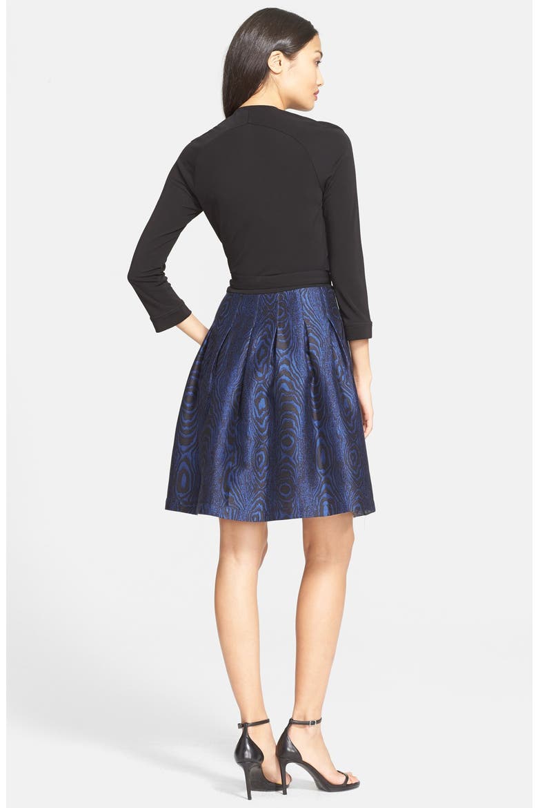 'Jewel' Print Wrap Dress, Alternate, color, BLACK/ BLUE