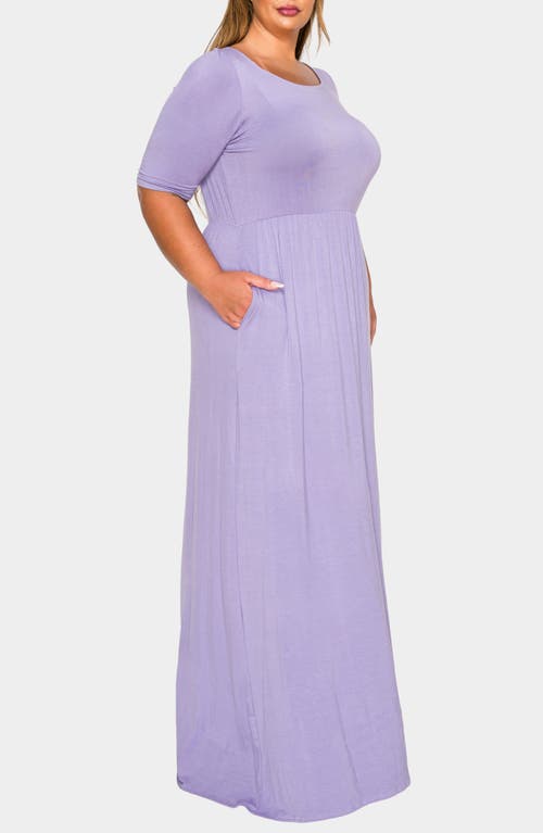 L I V D Eva Jersey Maxi Dress In Purple