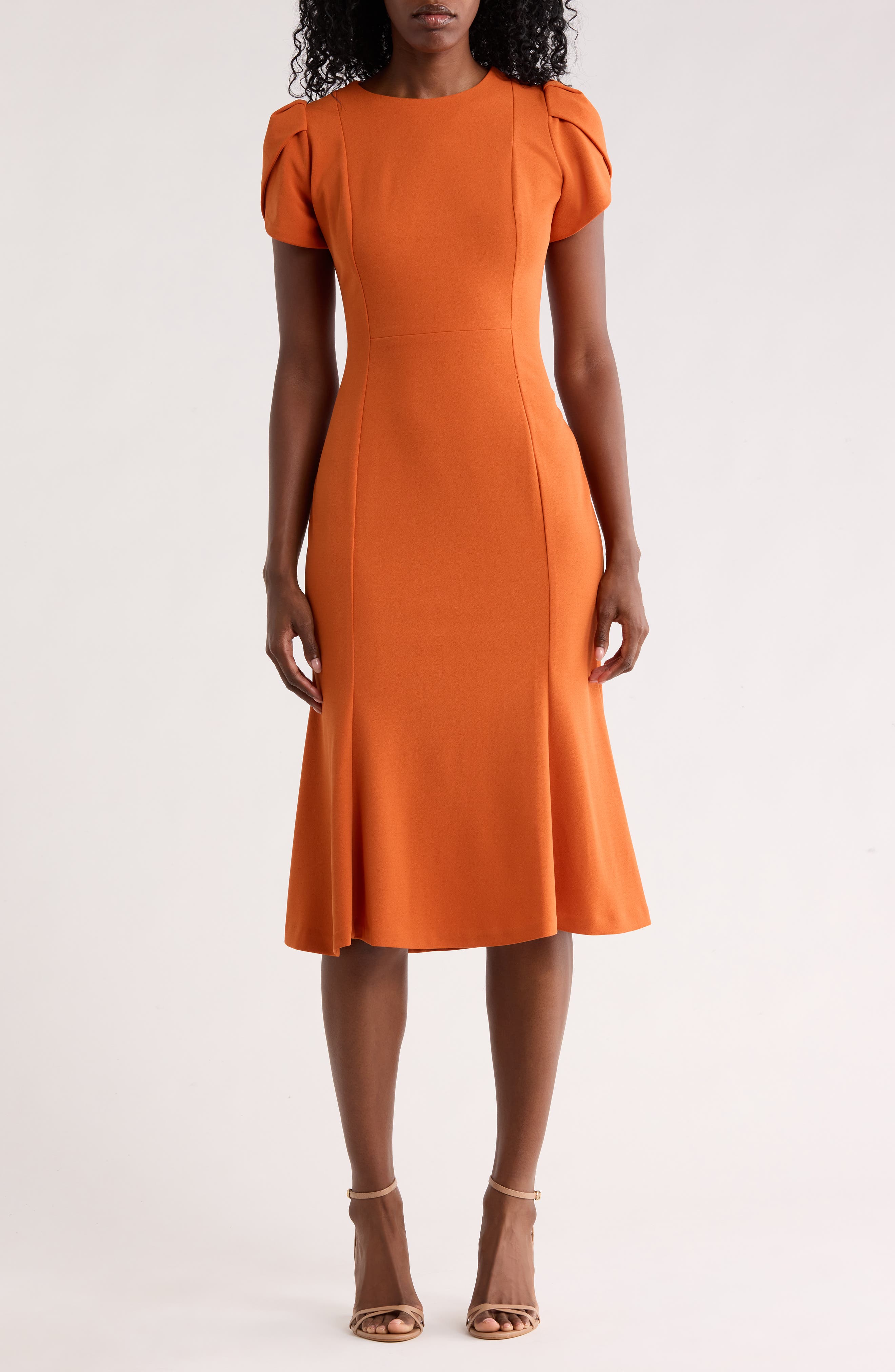 Calvin Klein Tulip Sleeve Midi Dress