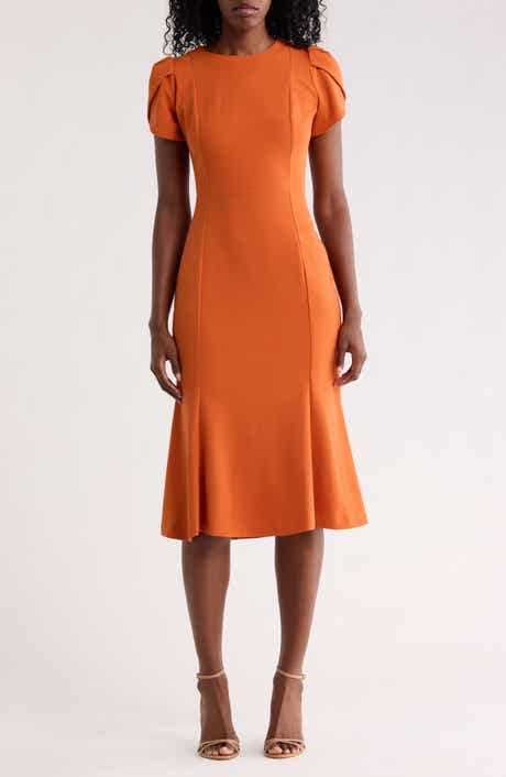Calvin Klein Tulip Sleeve Midi Dress