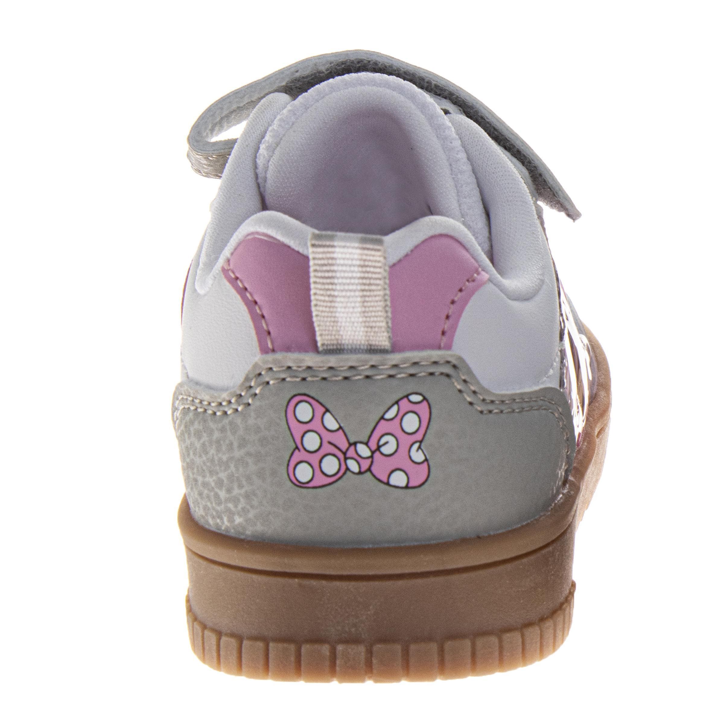 Disney Minnie Mouse Sneaker Toddler Little Kid, Alternate, color, Grey White