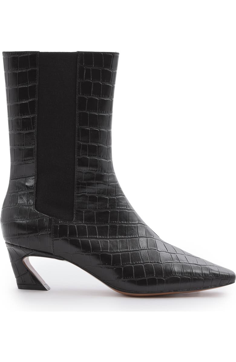 Reiss Mina Croc Embossed Chelsea Boot, Alternate, color,
