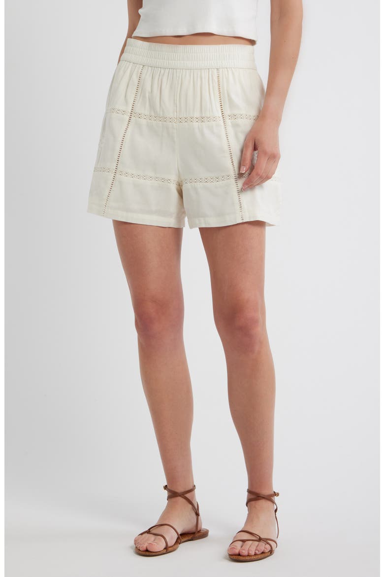 Marella Embroidered Shorts, Main, color, ANTIQUE WHITE