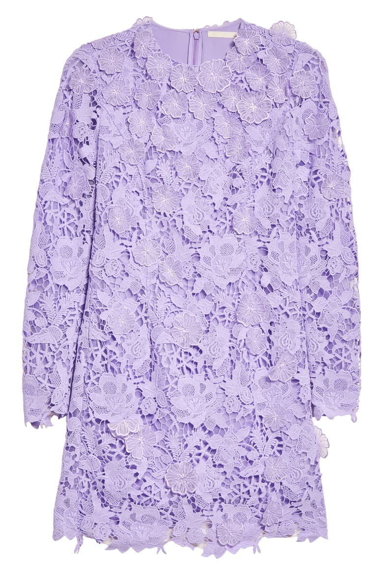 Floral Guipure Lace Minidress, Alternate, color, LAVENDER