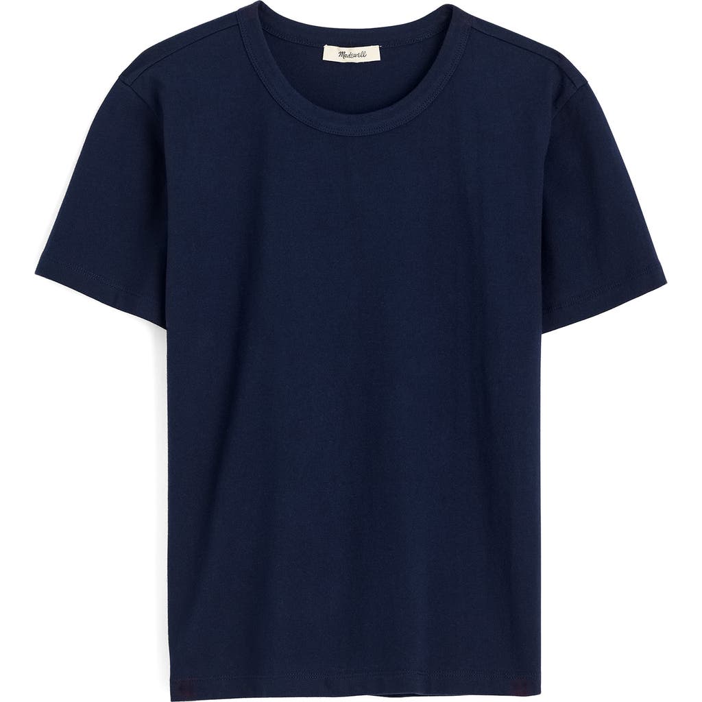 Madewell Cotton Perfect Crewneck Tee In Blue