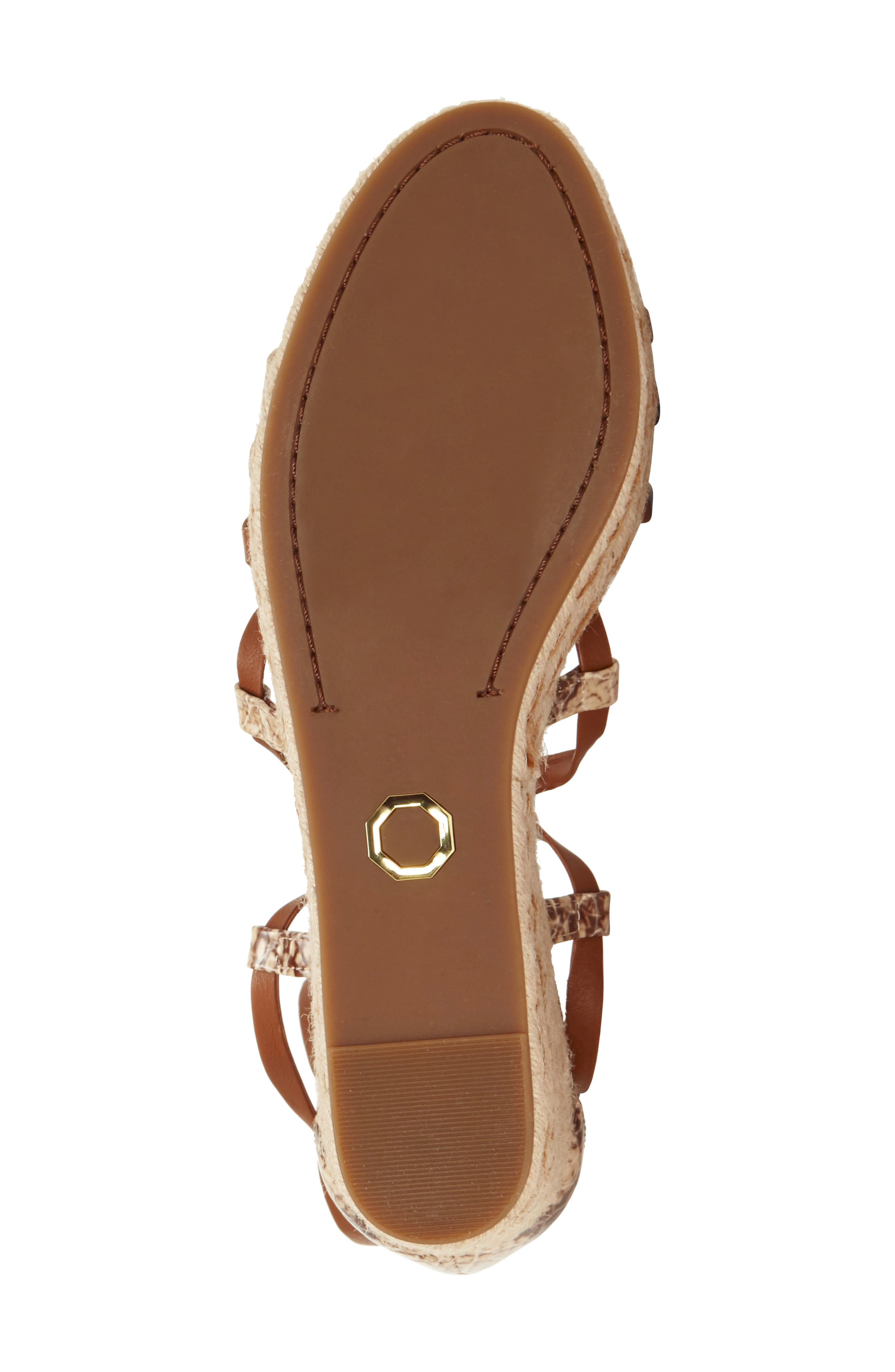 Renz Platform Wedge Sandal, Alternate, color, BROWN MULTI