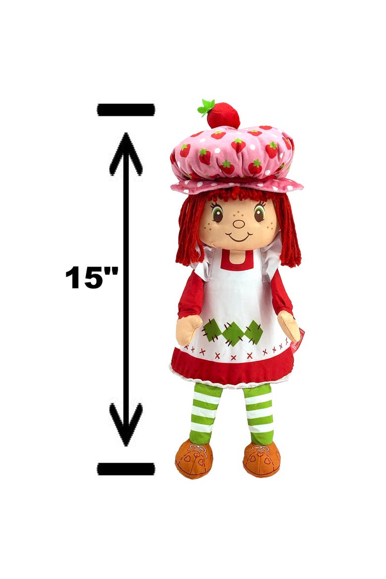 Pop n Flip 15 Inch Strawberry Shortcake Plush Doll, Alternate, color, Red
