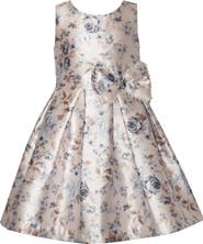 Iris & Ivy Kids' Floral Mikado Box Pleat Dress