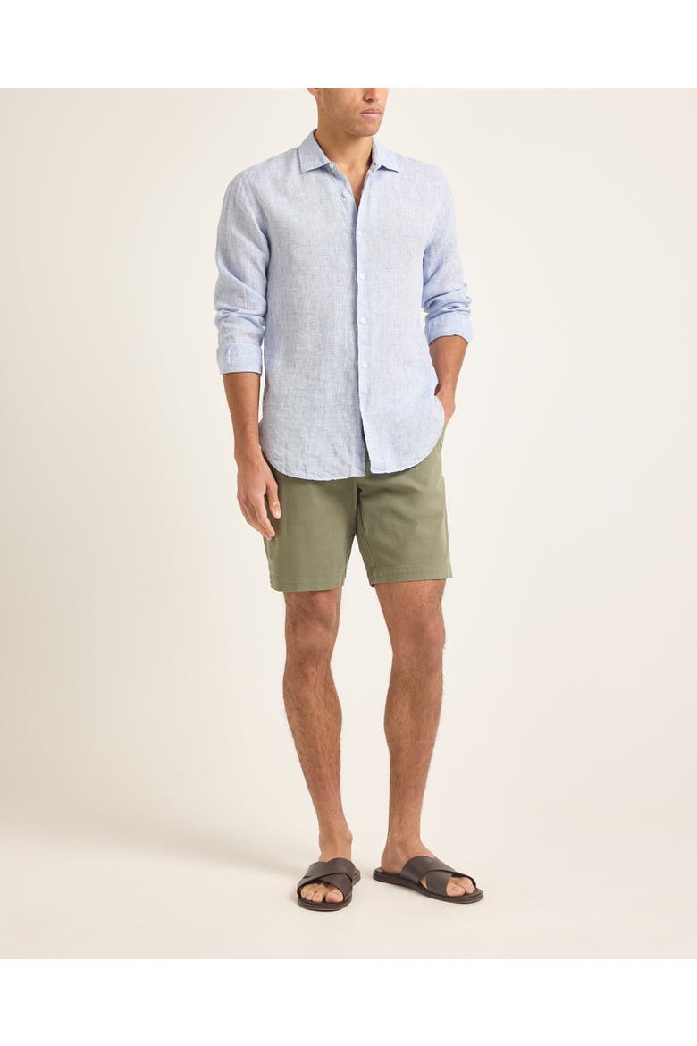 Dane Stretch-Cotton Tailored-Fit Shorts, Main, color, HERBAL GREEN
