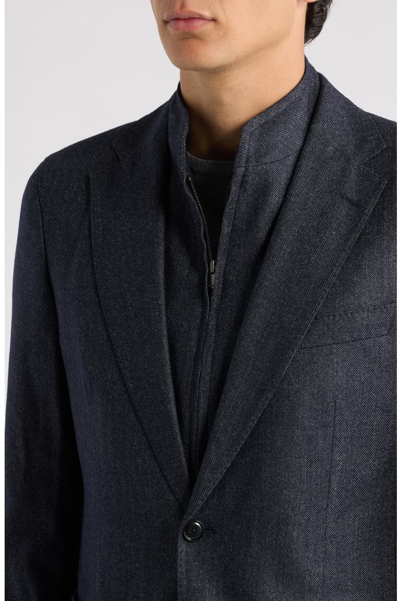 Hutson Slim Fit Sport Coat with Bib, Alternate, color, DARK BLUE