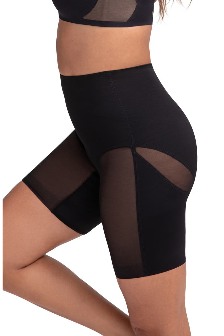 SuperPower Mid Waist Shaper Shorts, Alternate, color, VAMP
