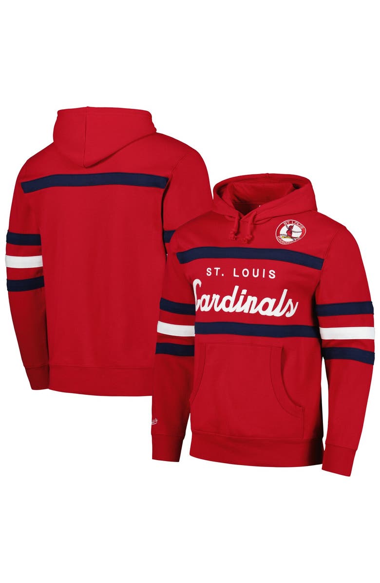Mitchell & Ness Men's Mitchell & Ness Red St. Louis Cardinals Head Coach Pullover Hoodie, Main, color, Red