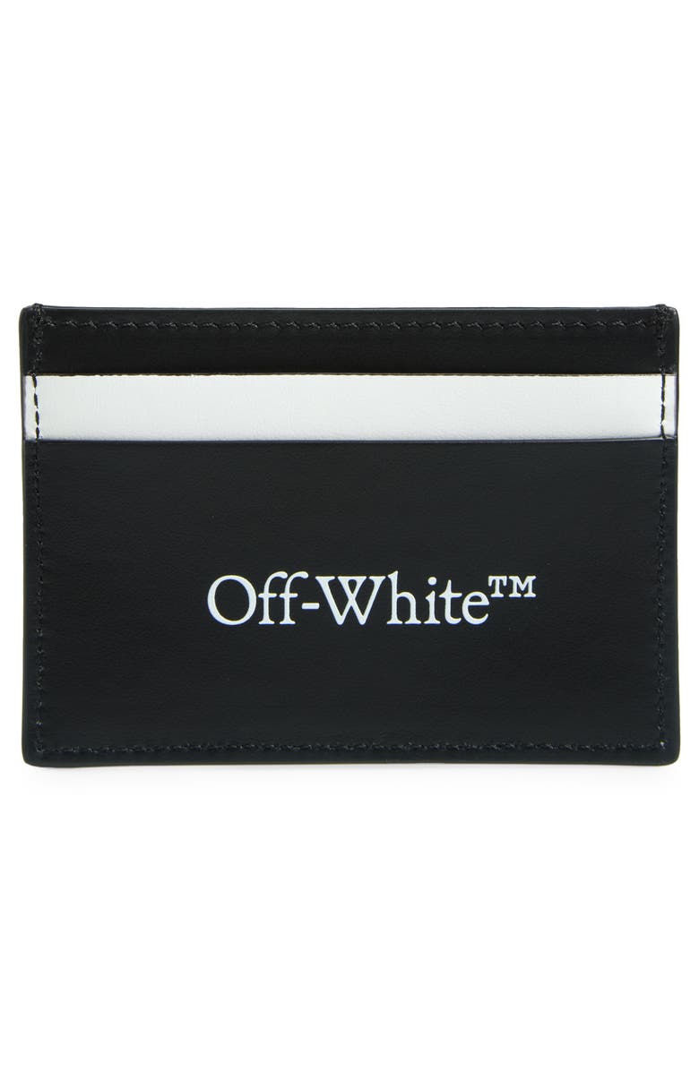 Off-White Out of Office Leather Card Case, Alternate, color, 