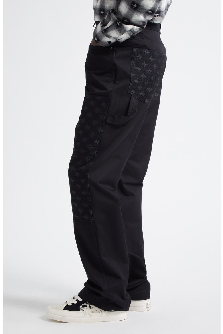 MA Quad Jacquard Cotton & Wool Carpenter Jeans, Alternate, color, BLACK
