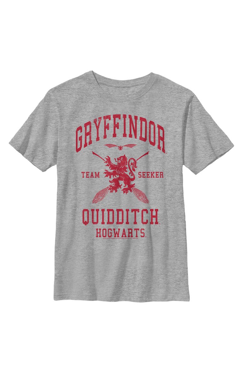 HARRY POTTER Boy's Harry Potter Gryffindor Quidditch Team Seeker  Graphic T-Shirt, Main, color, Athletic Heather
