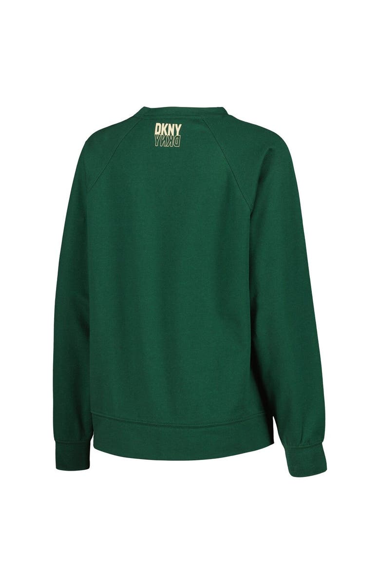 DKNY SPORT Women's DKNY Sport Hunter Green Milwaukee Bucks Regina Raglan Pullover Sweatshirt, Alternate, color, Hunter Green