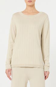 MM by Max Mara Attuale Rib Silk & Cotton Sweater