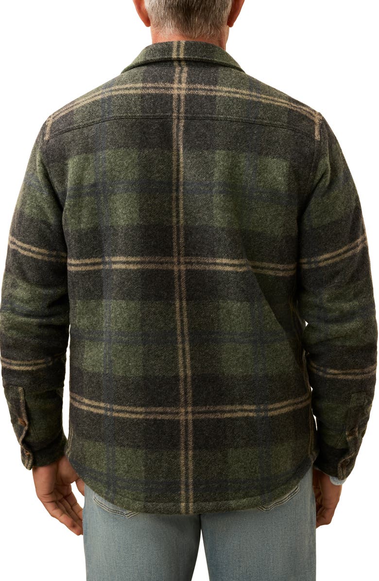 Faherty Range Fleece Lined Shirt Jacket, Alternate, color, Forest Point Plaid