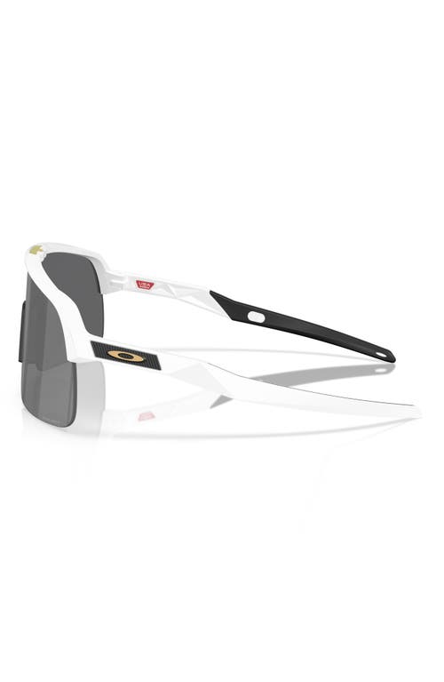 Oakley Sutro Lite Players Collection 39mm Prizm™ Polarized Wrap Shield Sunglasses In Black White