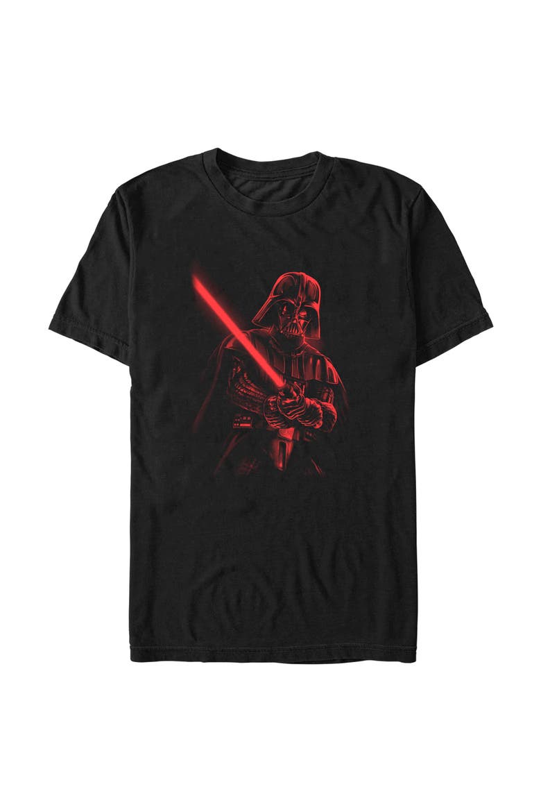 Men's Star Wars A New Hope Darth Vader Red Saber  Graphic T-Shirt, Main, color, Black