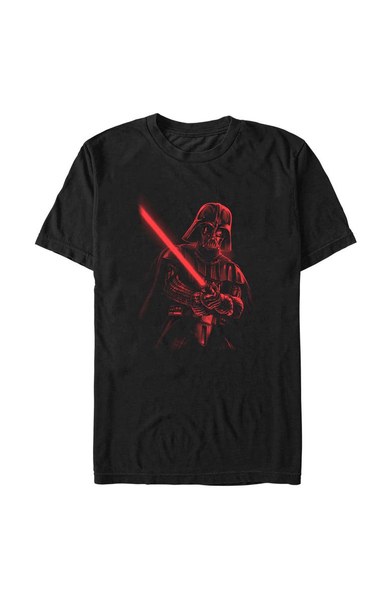 Star Wars: A New Hope Men's Star Wars A New Hope Darth Vader Red Saber  Graphic T-Shirt, Main, color, Black