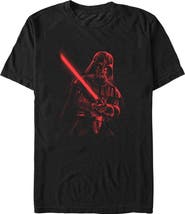 Star Wars: A New Hope Men's Star Wars A New Hope Darth Vader Red Saber  Graphic T-Shirt