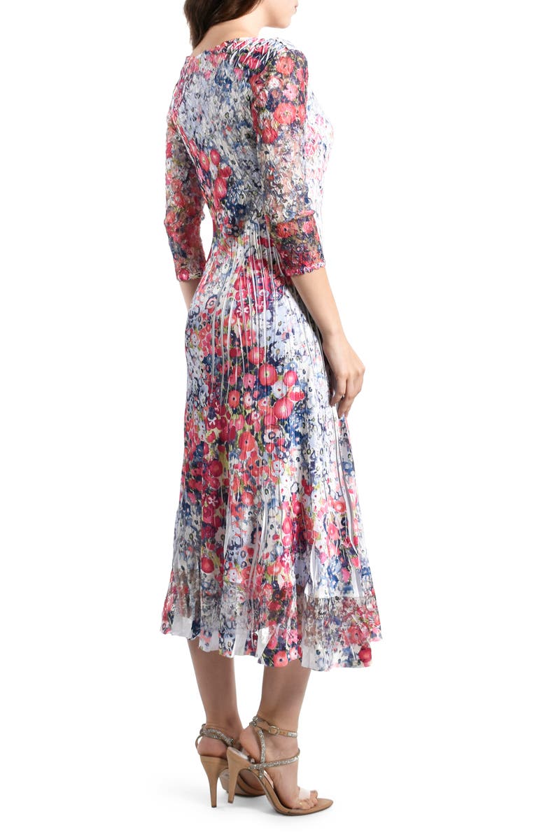 Komarov Floral Cocktail Midi Dress, Alternate, color, 