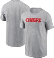 Nike Men's Nike Heather Gray Kansas City Chiefs Primetime Wordmark Essential T-Shirt