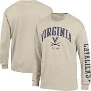 Champion Men's Champion Heather Oatmeal Virginia Cavaliers Neutral Arch Long-Sleeve T-Shirt