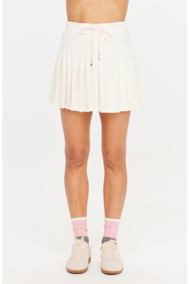 Cadiz Pleated Miniskirt, Main, color, NATURAL