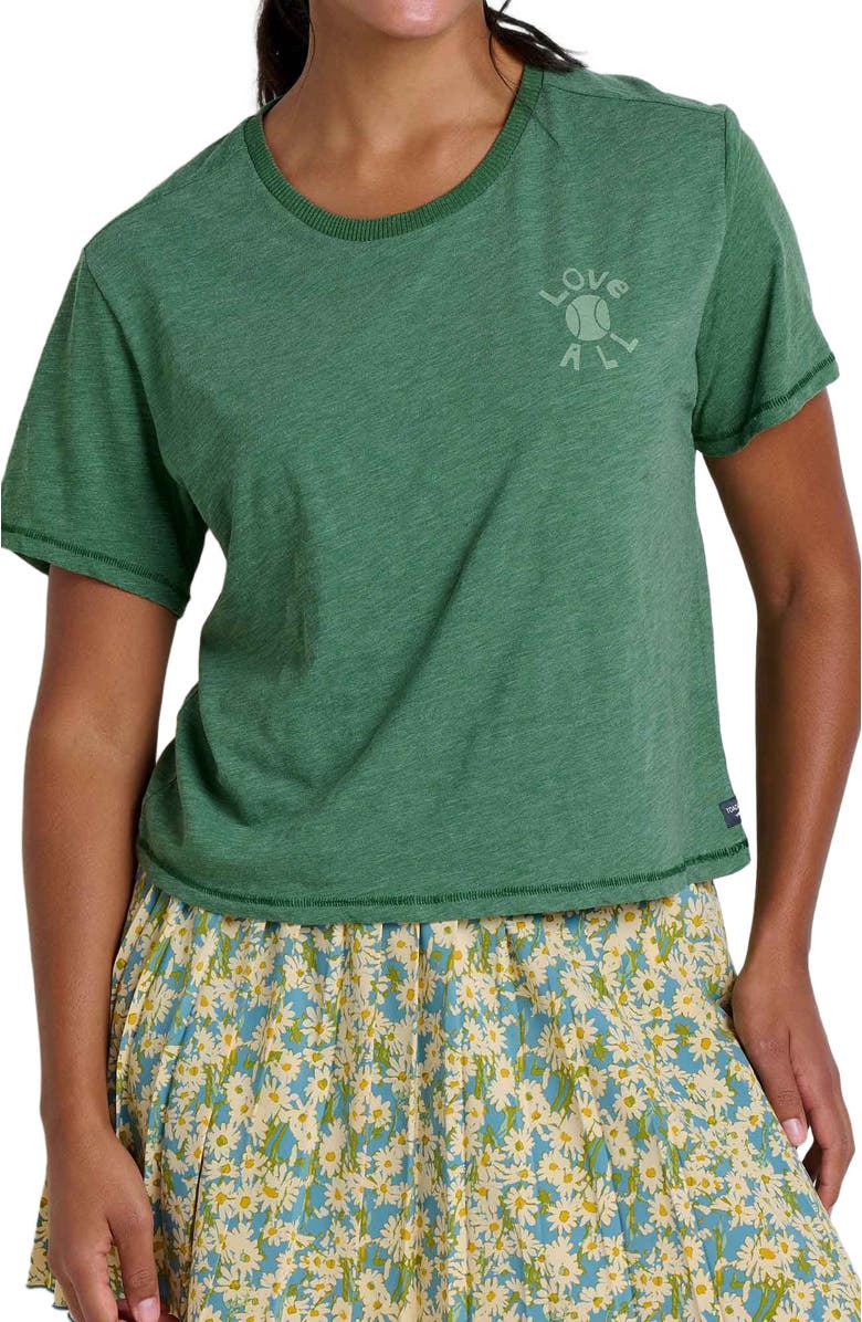 Toad & Co Women's Boundless Jersey Short Sleeve Crew, Alternate, color, Pasture Love All