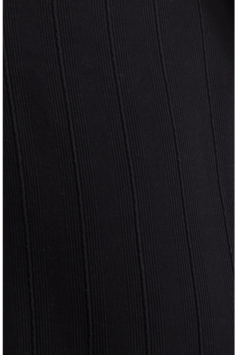 Woven Stripe Sleeveless A-Line Dress, Alternate, color, BLACK