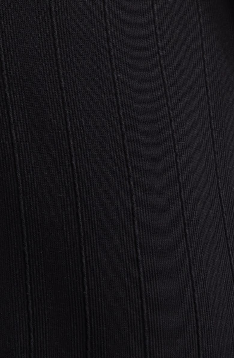 TOTEME Woven Stripe Sleeveless A-Line Dress, Alternate, color, Black