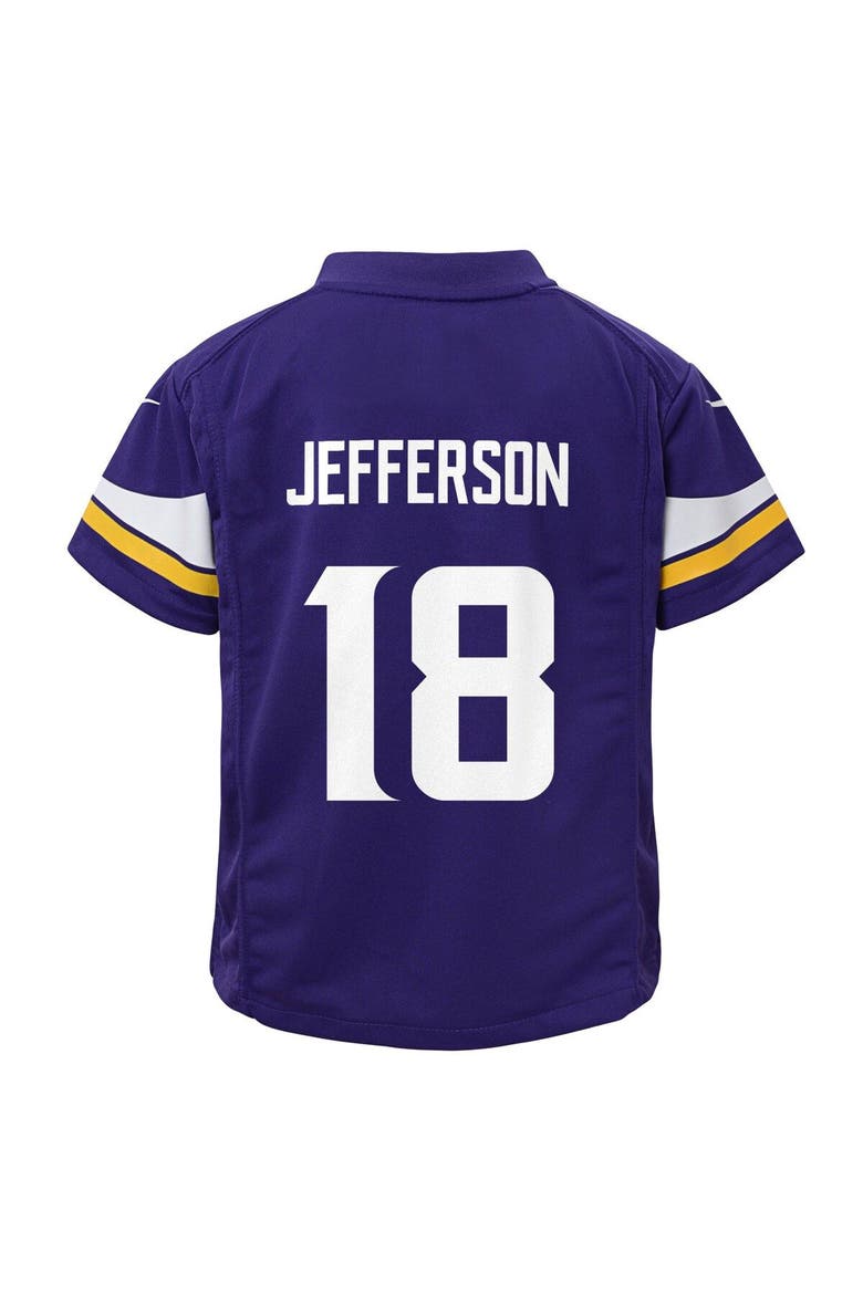 Toddler Nike Justin Jefferson Purple Minnesota Vikings Game Jersey, Alternate, color, Purple