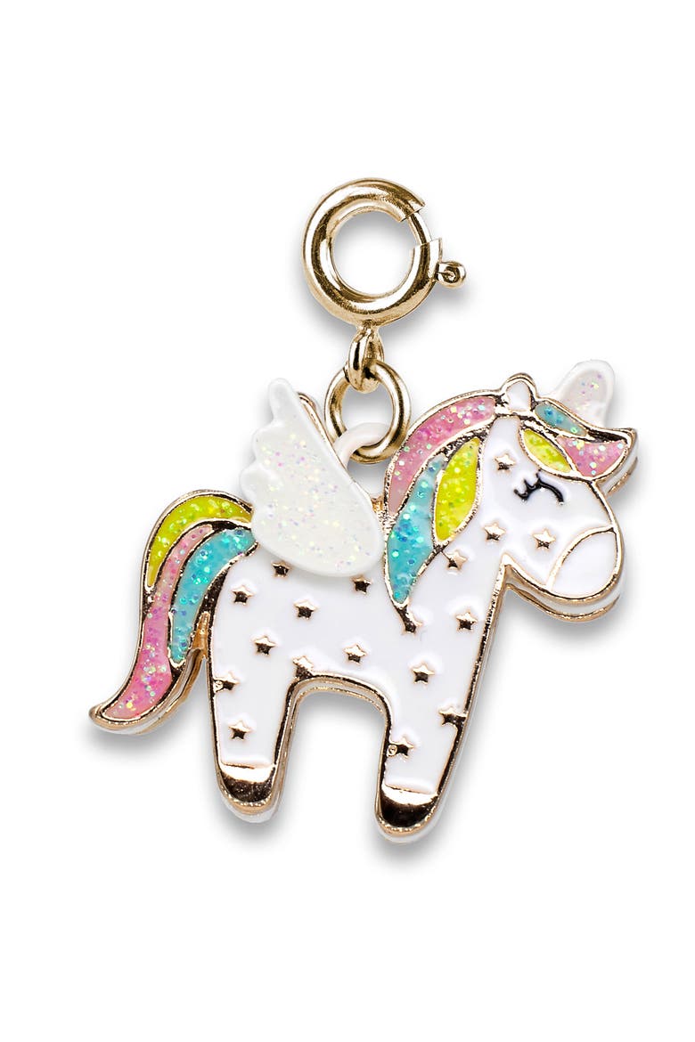 Flying Unicorn Charm, Main, color, WHITE
