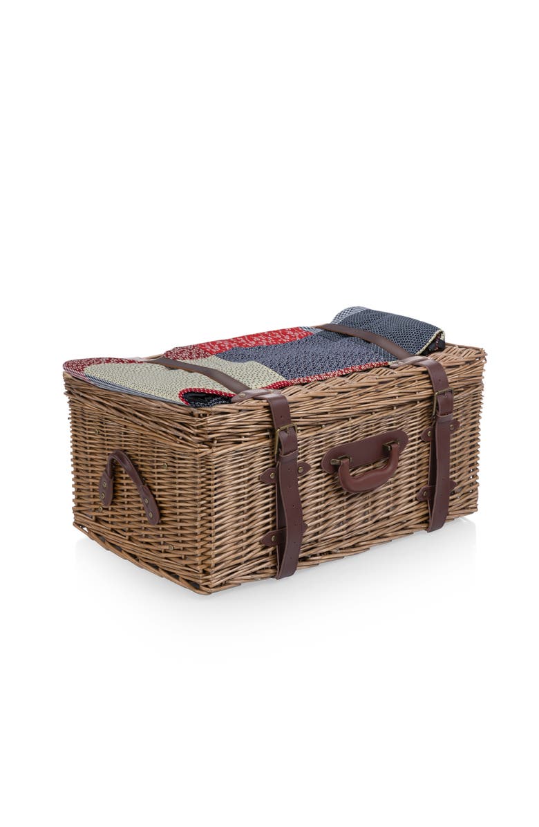 Picnic Time Charleston Picnic Basket, Alternate, color, Beige Canvas