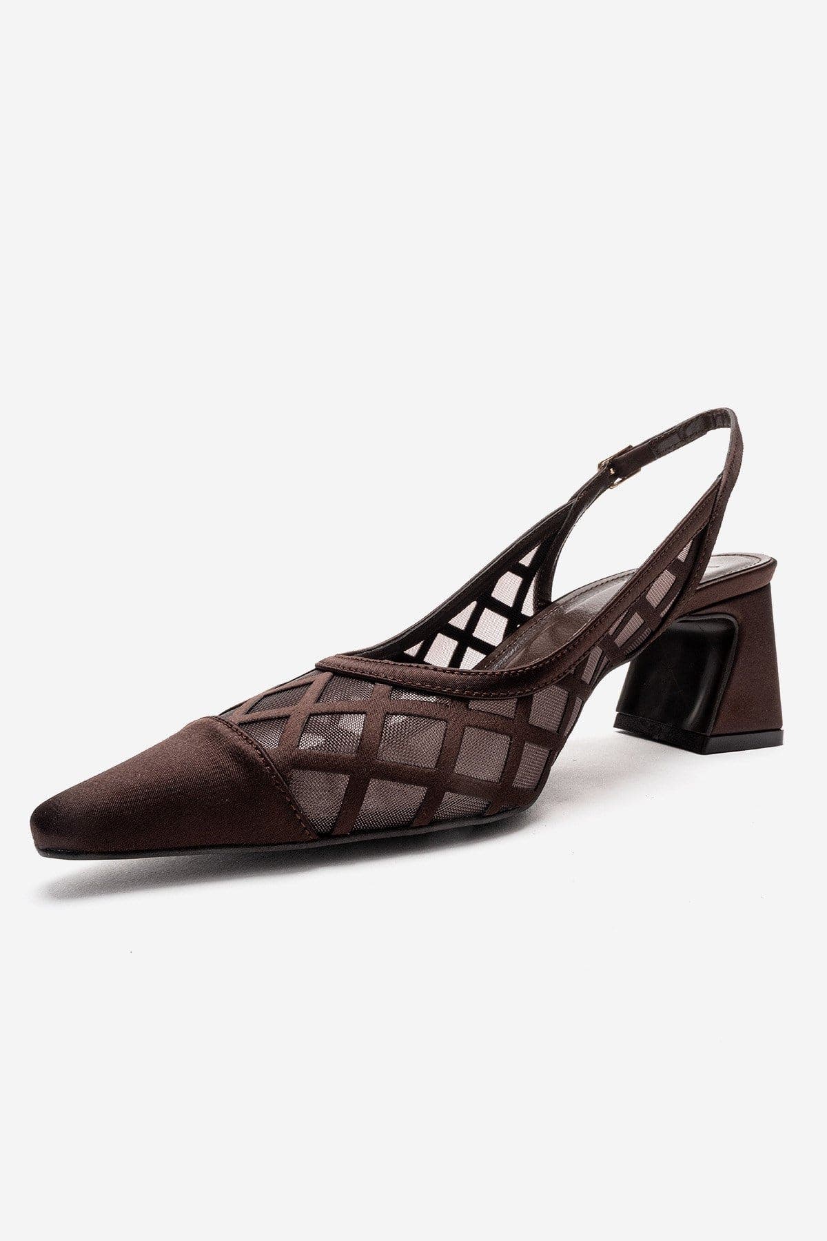 Alveron Block Heel Mesh Pump, Alternate, color, Brown