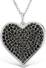 Sterling Forever Cubic Zirconia Heart Pendant Necklace