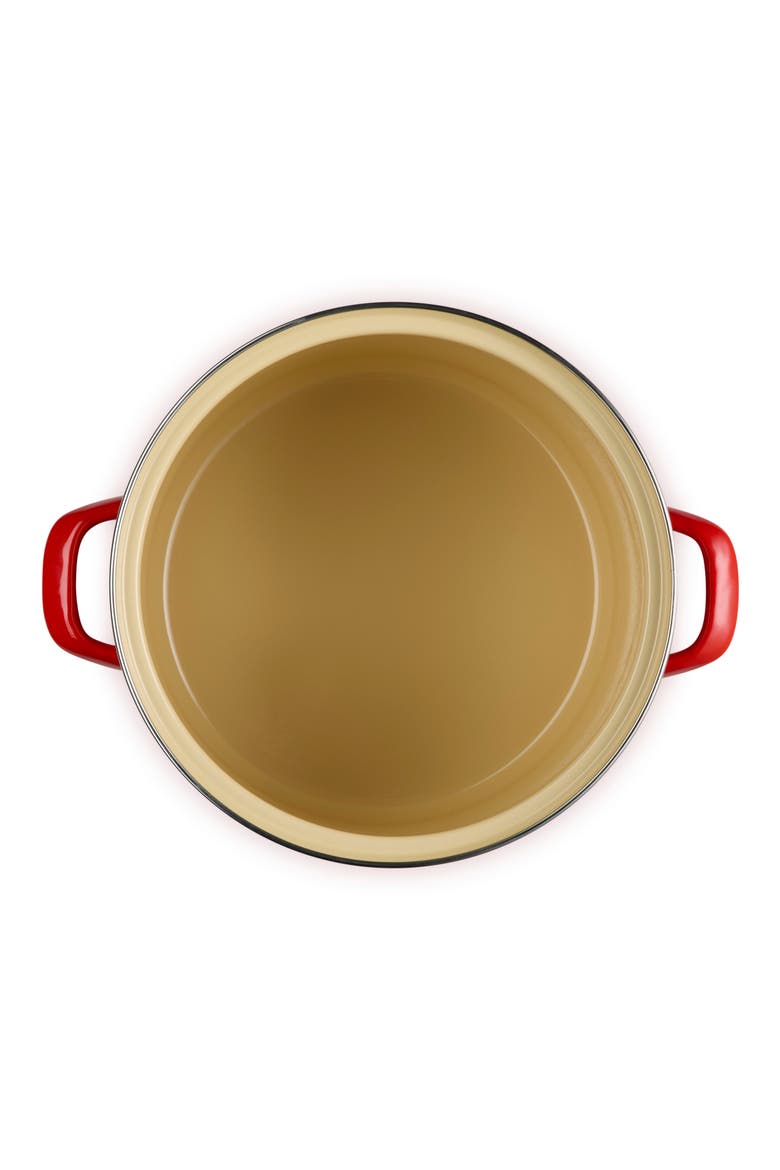 16-Quart Enameled Stainless Steel Stock Pot, Alternate, color, CERISE