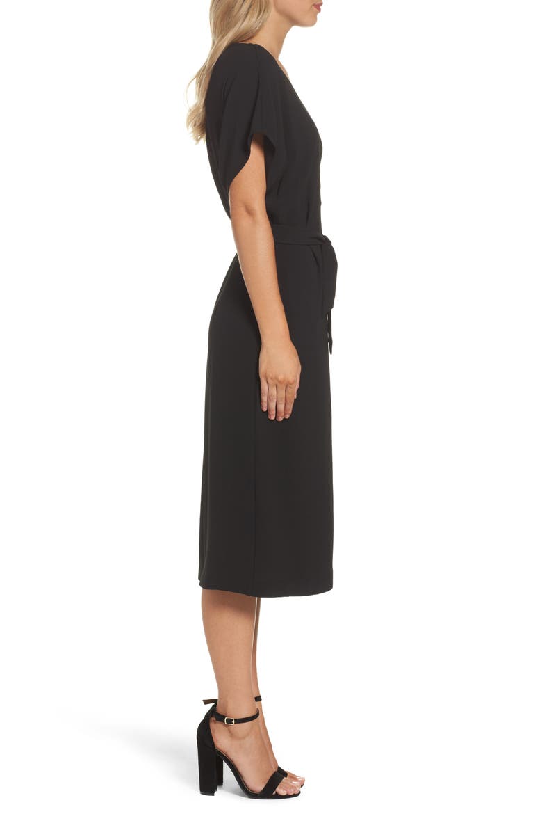 Rita Wrap Dress (Nordstrom Exclusive), Alternate, color, BLACK