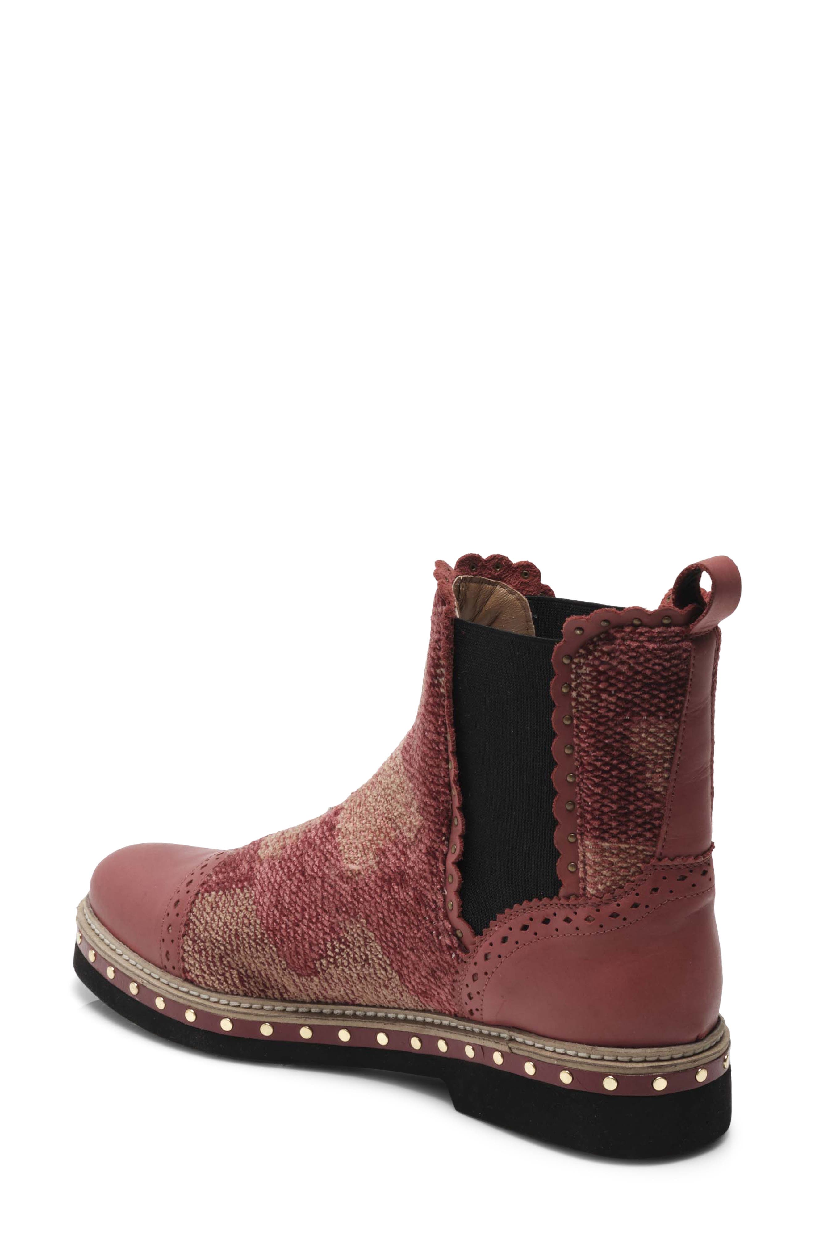 Atlas Chelsea Bootie, Alternate, color, BURGUNDY