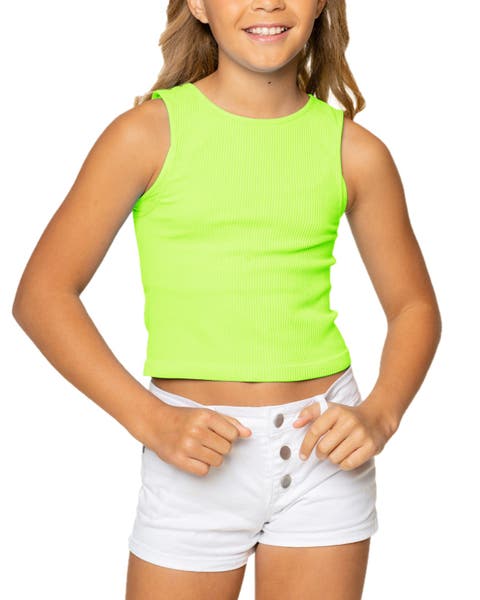 Ribbed crop sports tank top - Big Kid